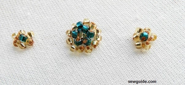 Small bead motifs with seed beads