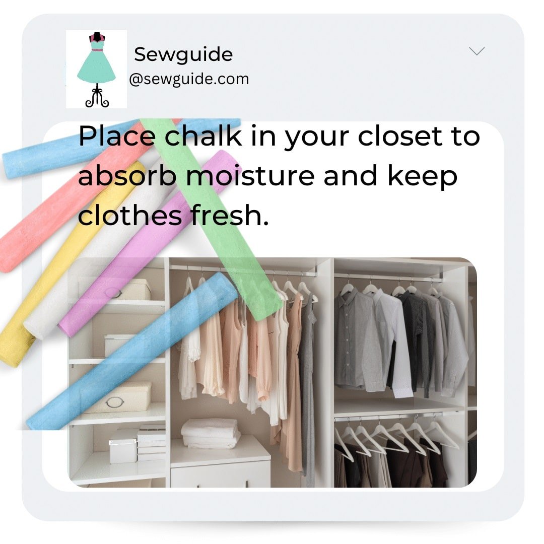 chalk in the closet for absorbing moisture