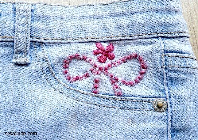 embroidered jeans diy