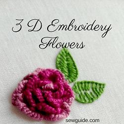 3D embroidery flowers