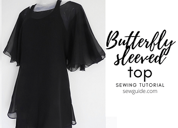 butterfly sleeved top