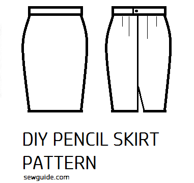 pencil skirt front and back 