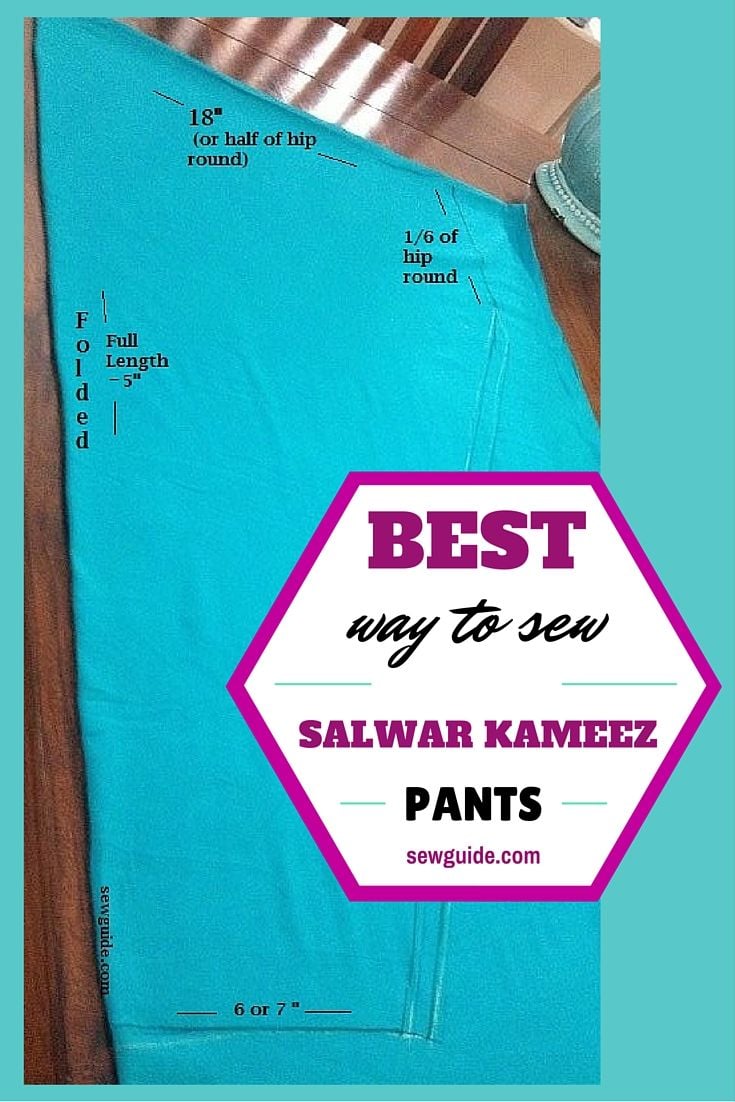 cutting and stitching of salwar kameez pants