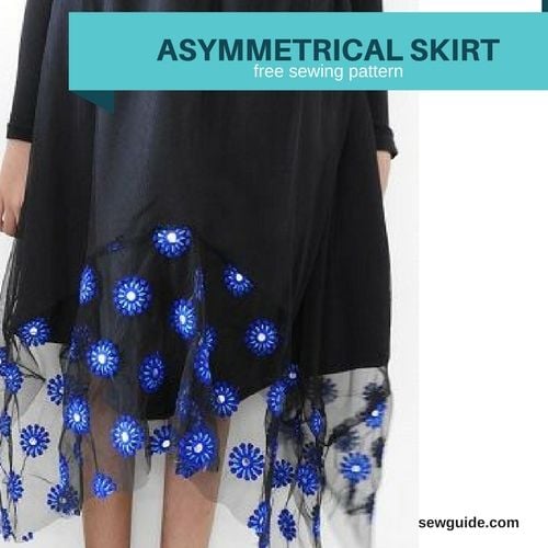 asymmetrical skirt pattern