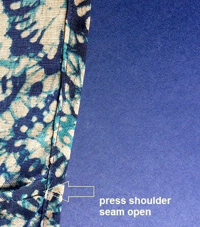 batwing shrug sewing pattern- sew the sleeve hem