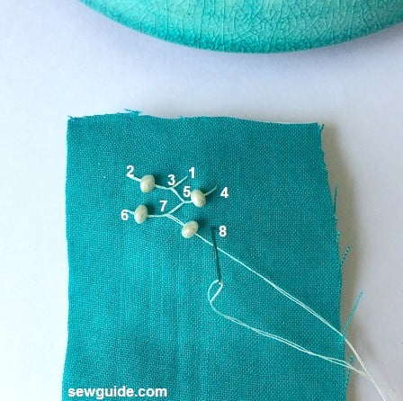 sewing beads on clothes