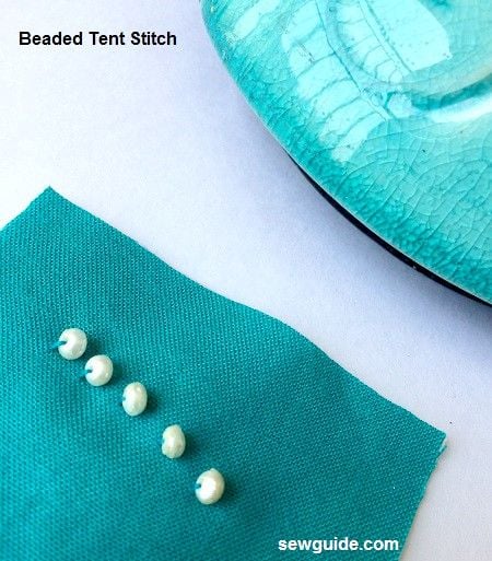 tent stitch for beading work on fabric