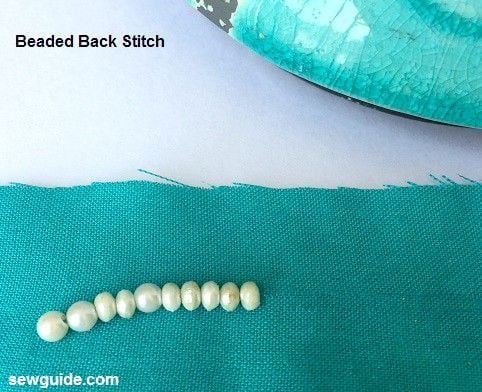 how to bead on fabric with simple back stitches