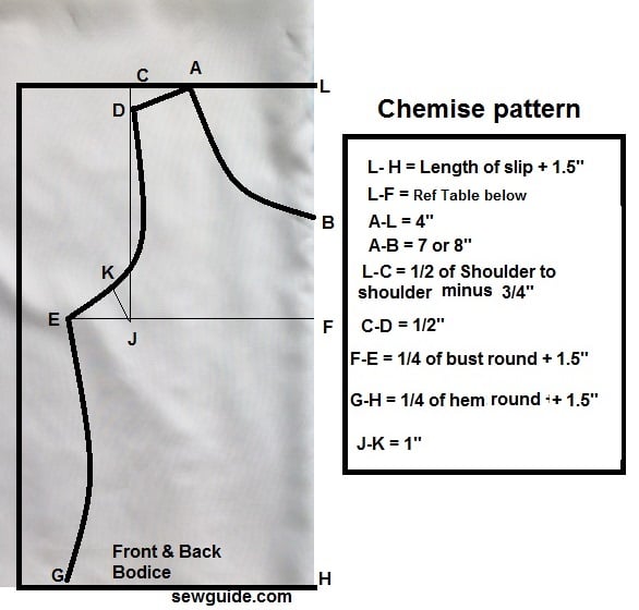 chemise sewing pattern