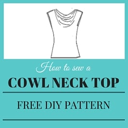 how to make a diy pattern for cowl neck bodice