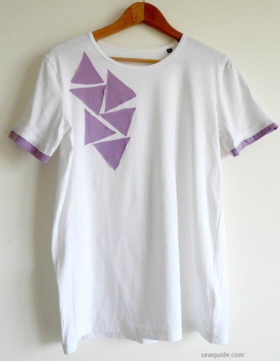 cutting tshirt designs - add extra fabric cut from other tees