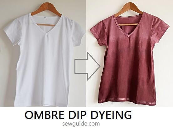 dip dyeing to ombre colors