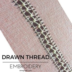 drawn thread embroidery