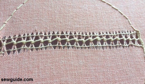 drawn thread embroidery