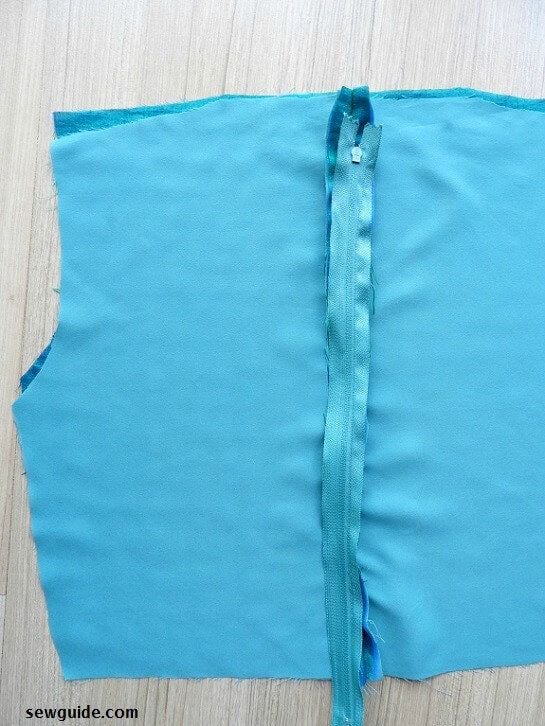 sew the other side of the zipper to the other seam allowance