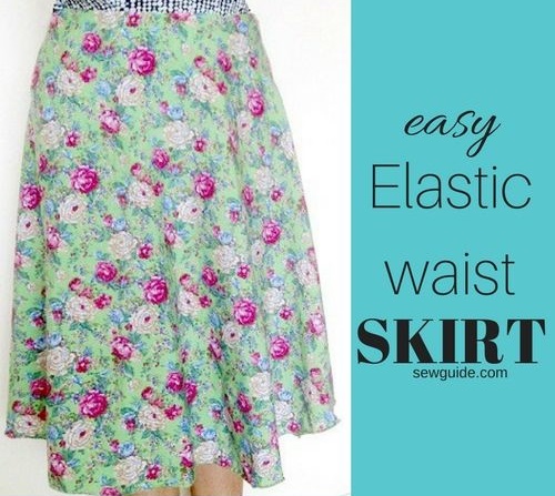 elastic waist gathered skirt