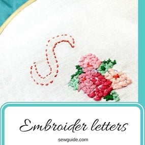 letters embroidered on fabric