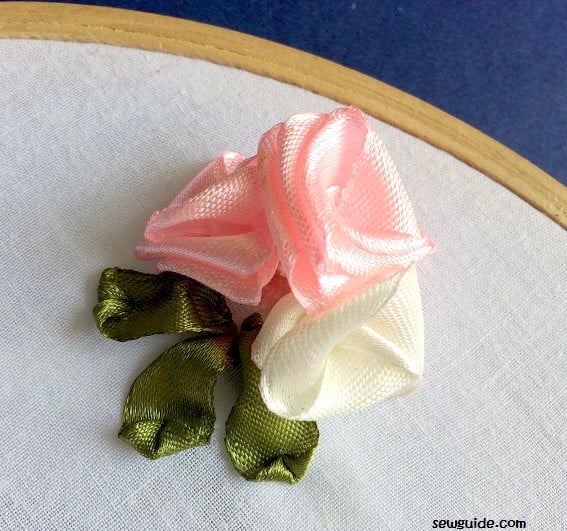 folded ribbon flowers