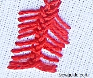 embroidery stitches - vandyke stitch