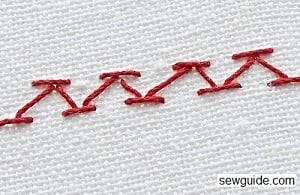 hand embroidery - chevron stitch