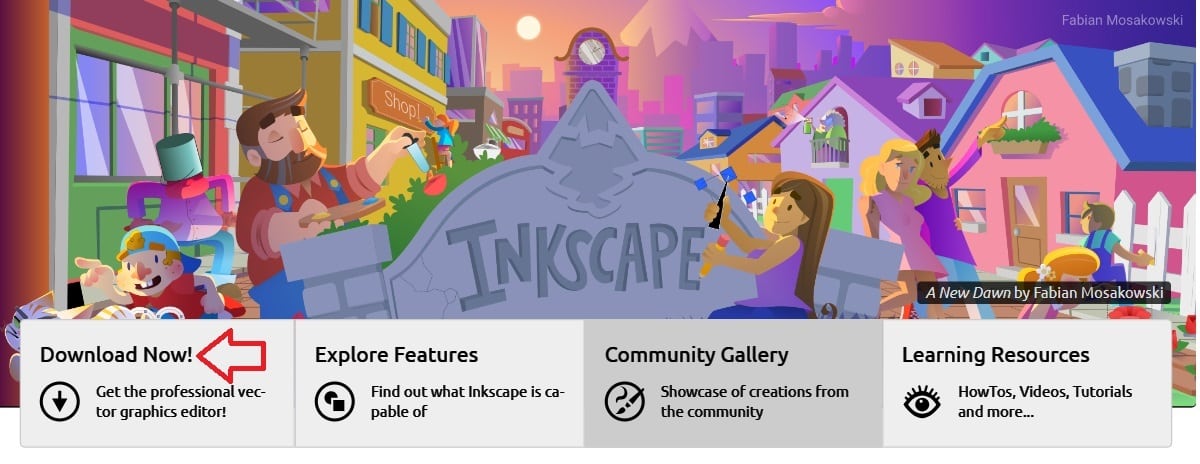 download screen for inkscape