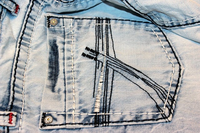 tinting - distressing jeans 