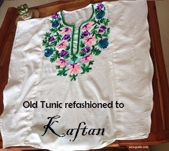refashioned tunic to kaftan