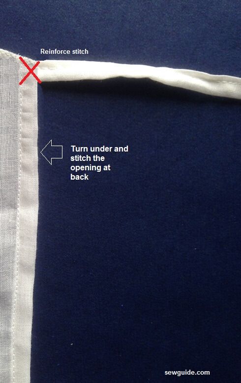 Sew the straps to the back top edge.