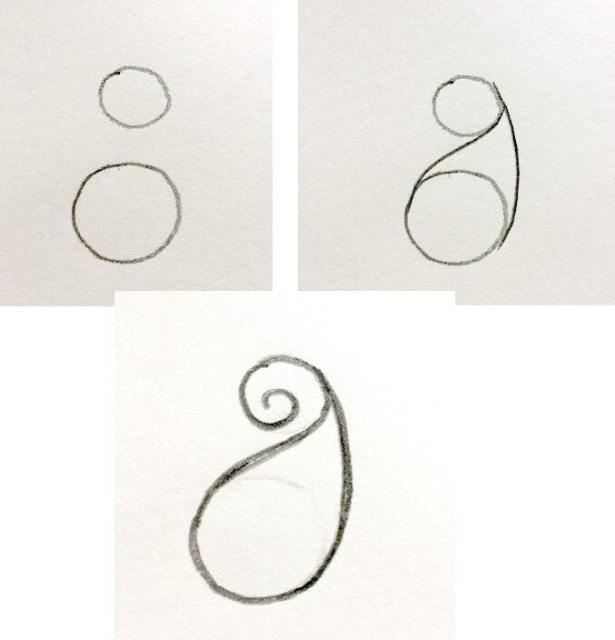 how to draw a paisley design