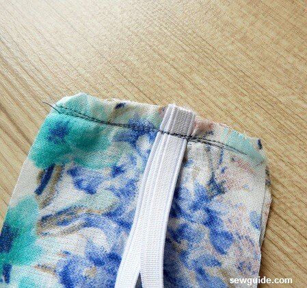 attach elastic to one side of the waistband
