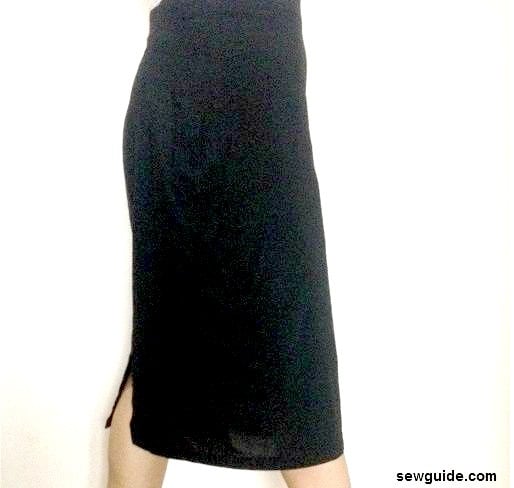 pencil skirt with a back slit