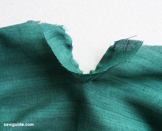 sew the neckline with the binding 