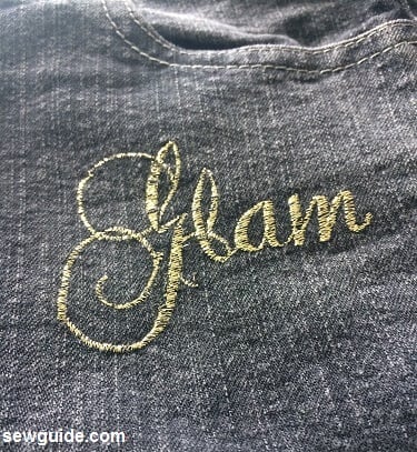 change the look of old jeans with embroidered letters