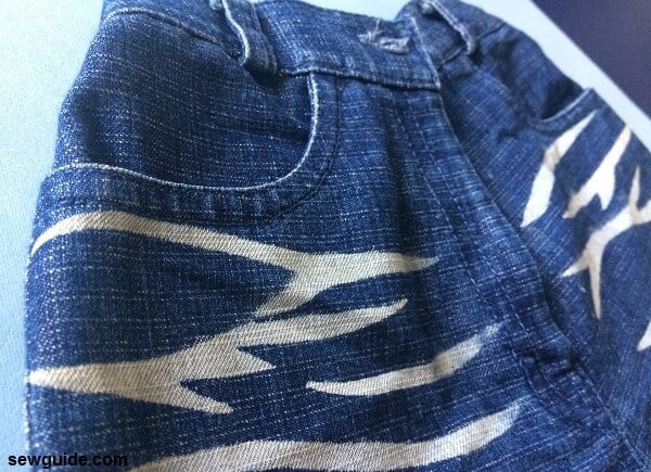 refashion jeans with fabric paint 