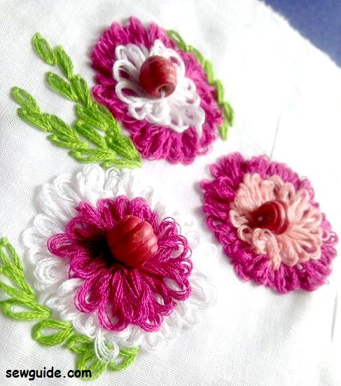 rosette chain stitch