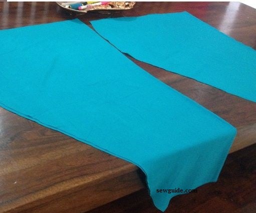 cutting and sewing of salwar bottom