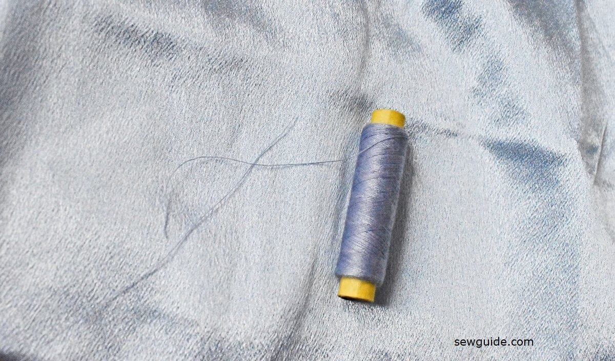 satin fabric with thread