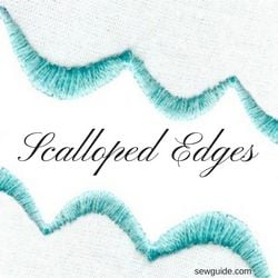 how to sew a scalloped edge.