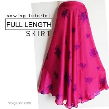 how to sew a full length skirt