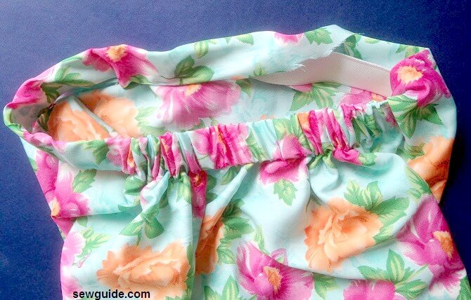 Sew the waistband with the elastic inside