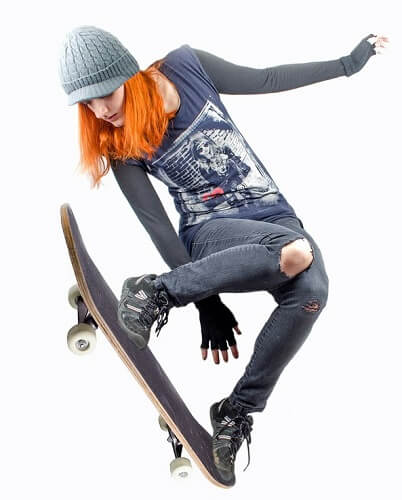 Skateboarders clothing styles 