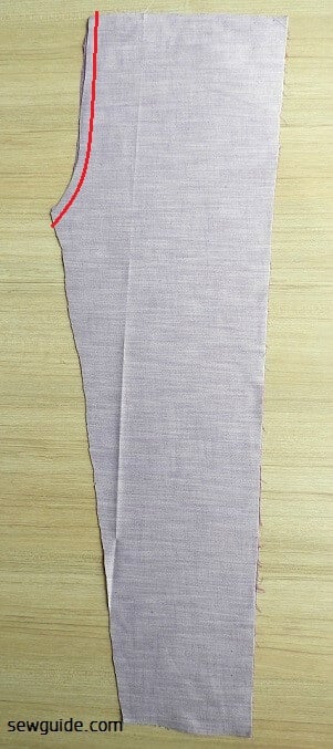 Sew the pant pieces at the crotch seams to make super simple straight pants