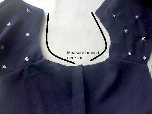 measure the neckline.