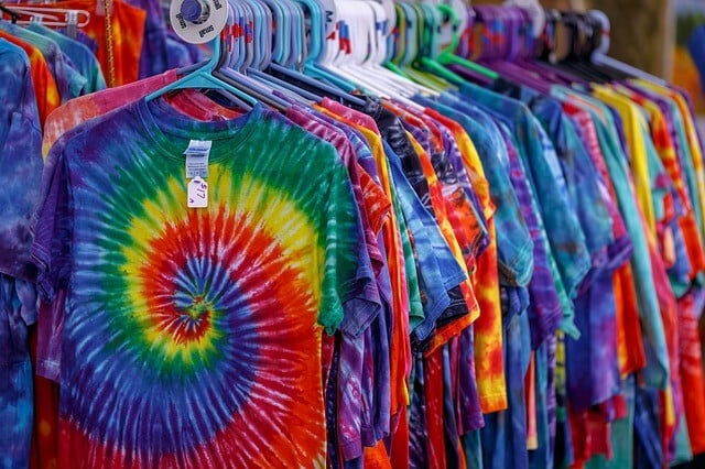 tie and dyed t-shirts
