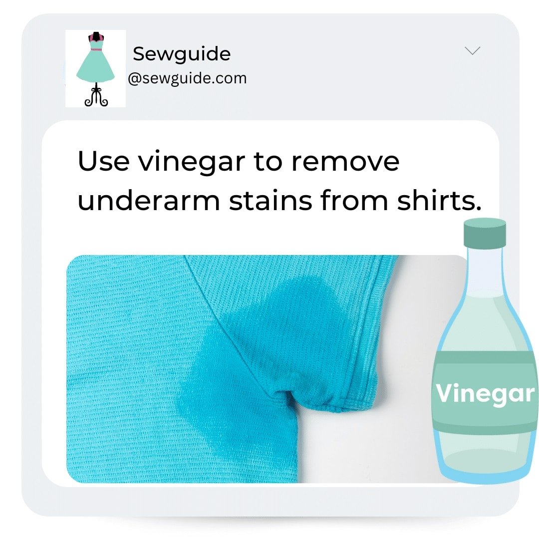 vinegar sparyed to remove underarm stain