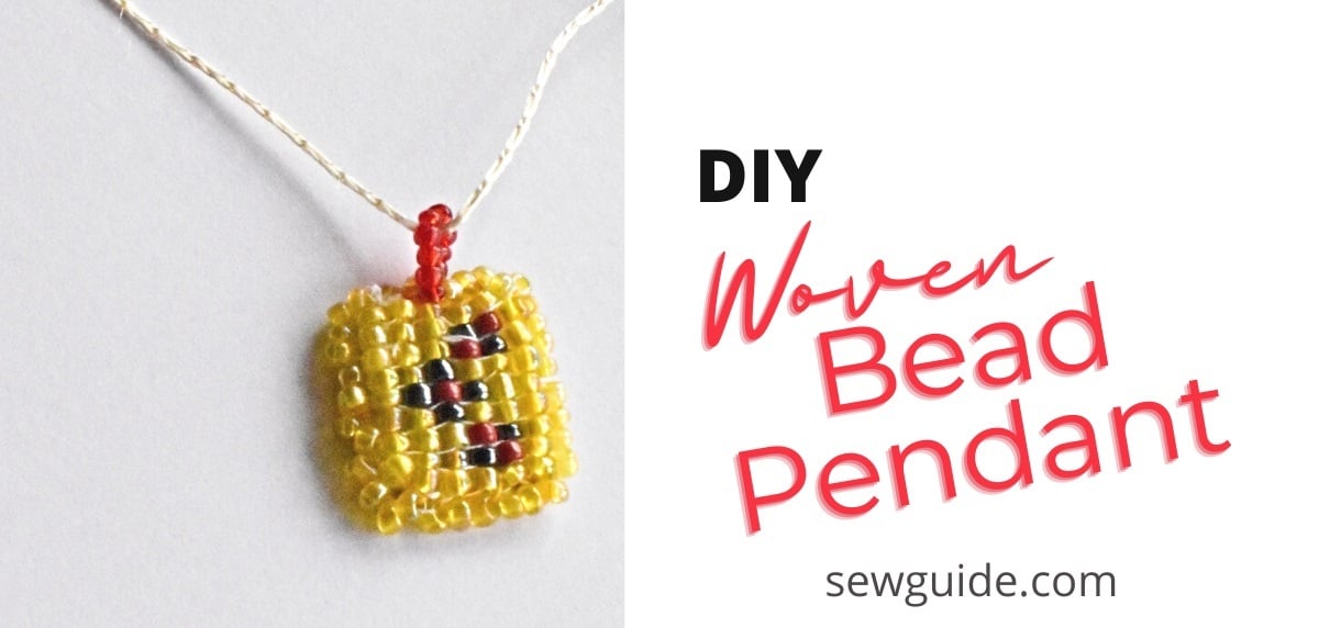 woven bead pendant step by step tutorial
