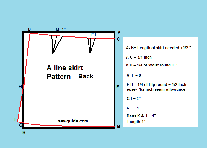 A line skirt
