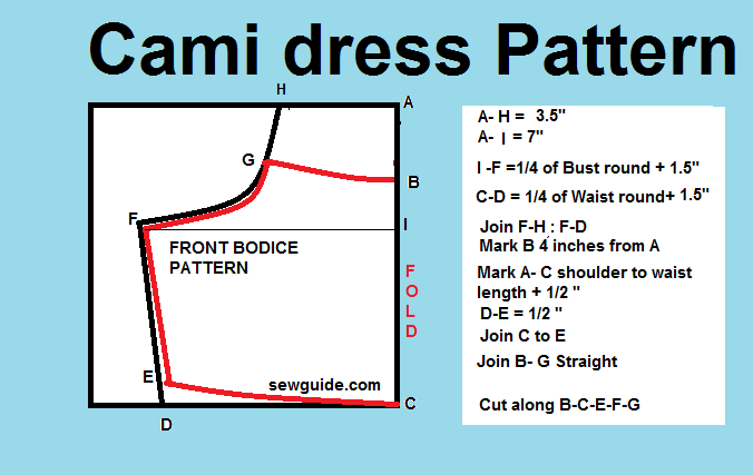 Cami slip dress pattern