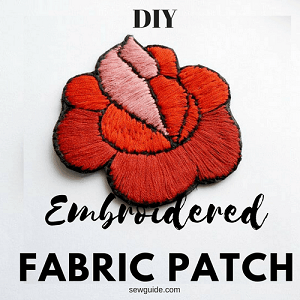 embroidered fabric patch diy tutorial