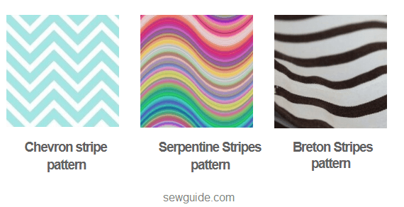 chevron stripes, serpentine stripes, breton stripes